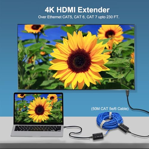 Extensor HDMI 4K a 65 metros con funcion EDID para evitar pantallas negras 2