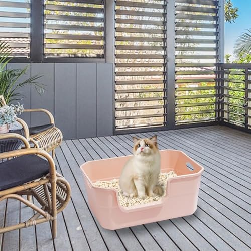 Arenero grande para gatos con lados altos y puerta lateral miniatura 2