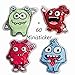 Kühlakku 4er Set kleine Monster I Kühlgel Kinder +60 Ministicker I in Kühlschrank o. Mirkowelle I kalt & warm I Kühlpad Kühlkompresse Kinder Kühlpad Kinder Kältekissen Coolpack Mini