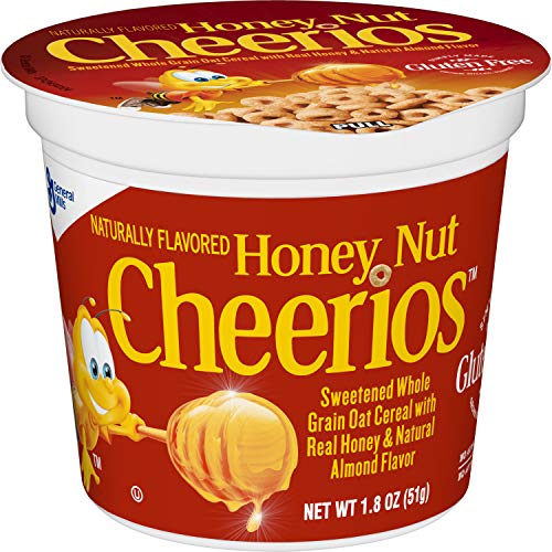 Image of Honey Nut Cheerios Cups, Cereal with Oats, Gluten Free, 1.8 oz (12-Count)