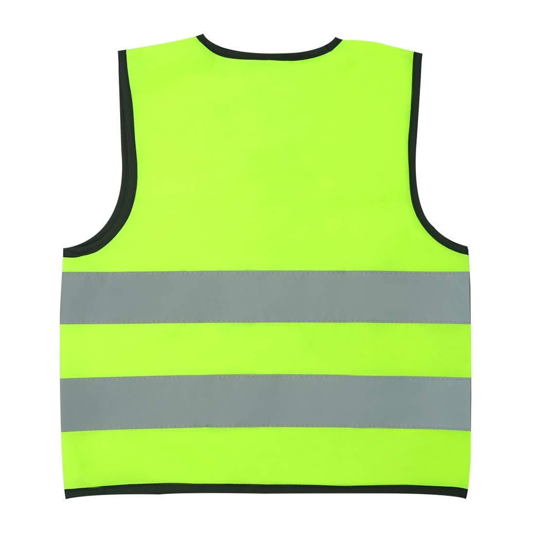 AIEOE Enfant Gilet Fluorescent Lot de 10 Sans Manches Veste Gilet de Sécurité Réfléchissant Haute Visibilité Élève Fille Garçon Cyclisme Course Outdoor Sport Fluo Jaune 01