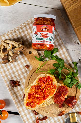 Moretti® Italienische Pepper Hot-Sauce Chilisauce (180g) | Natürlich | Aus Kalabrischem Peperoncino | GVO-Frei | Hergestellt in Kalabrien