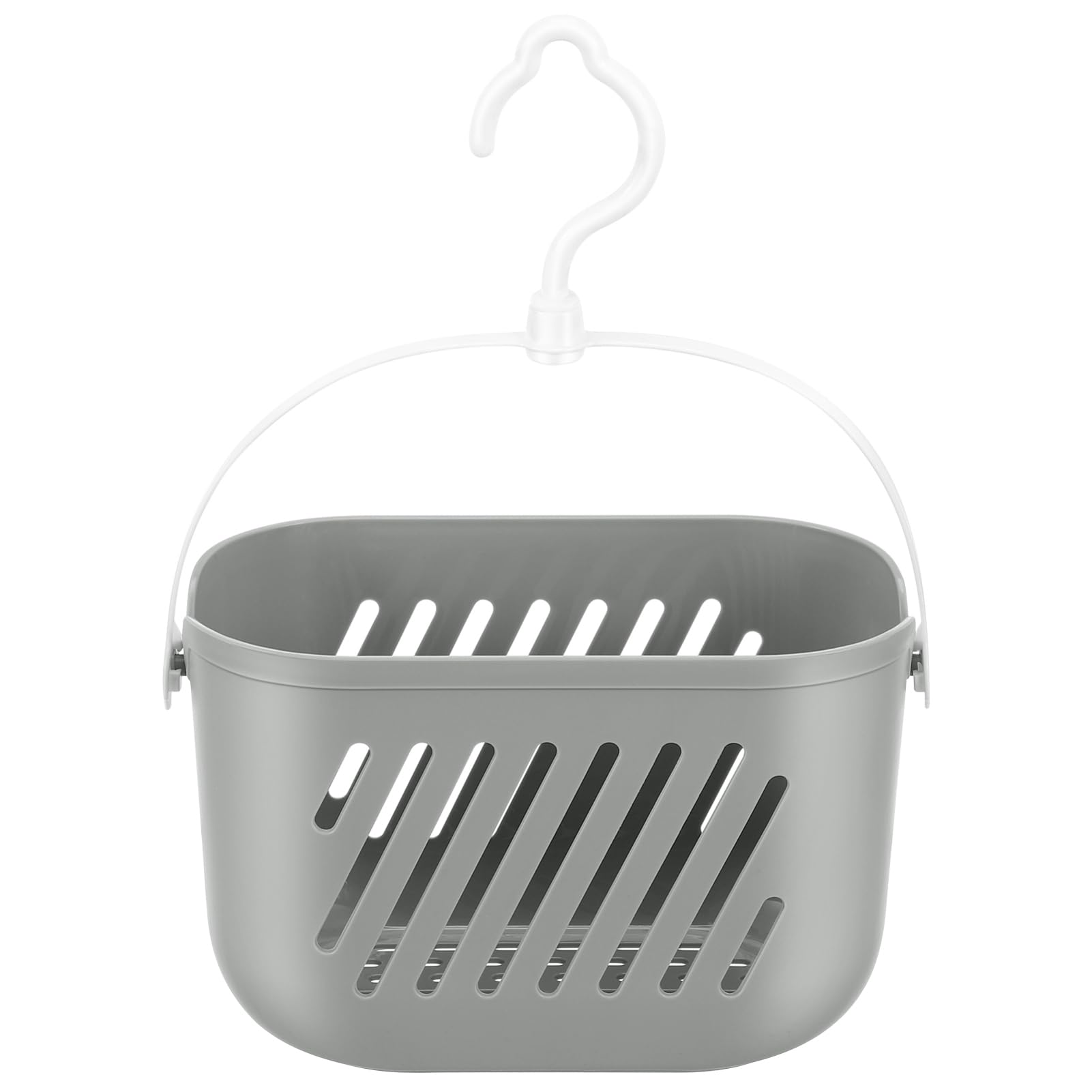 Gatuida Cestino portaoggetti in plastica con gancio, organizer da appendere per doccia e cucina, 21 x 14 x 13 cm