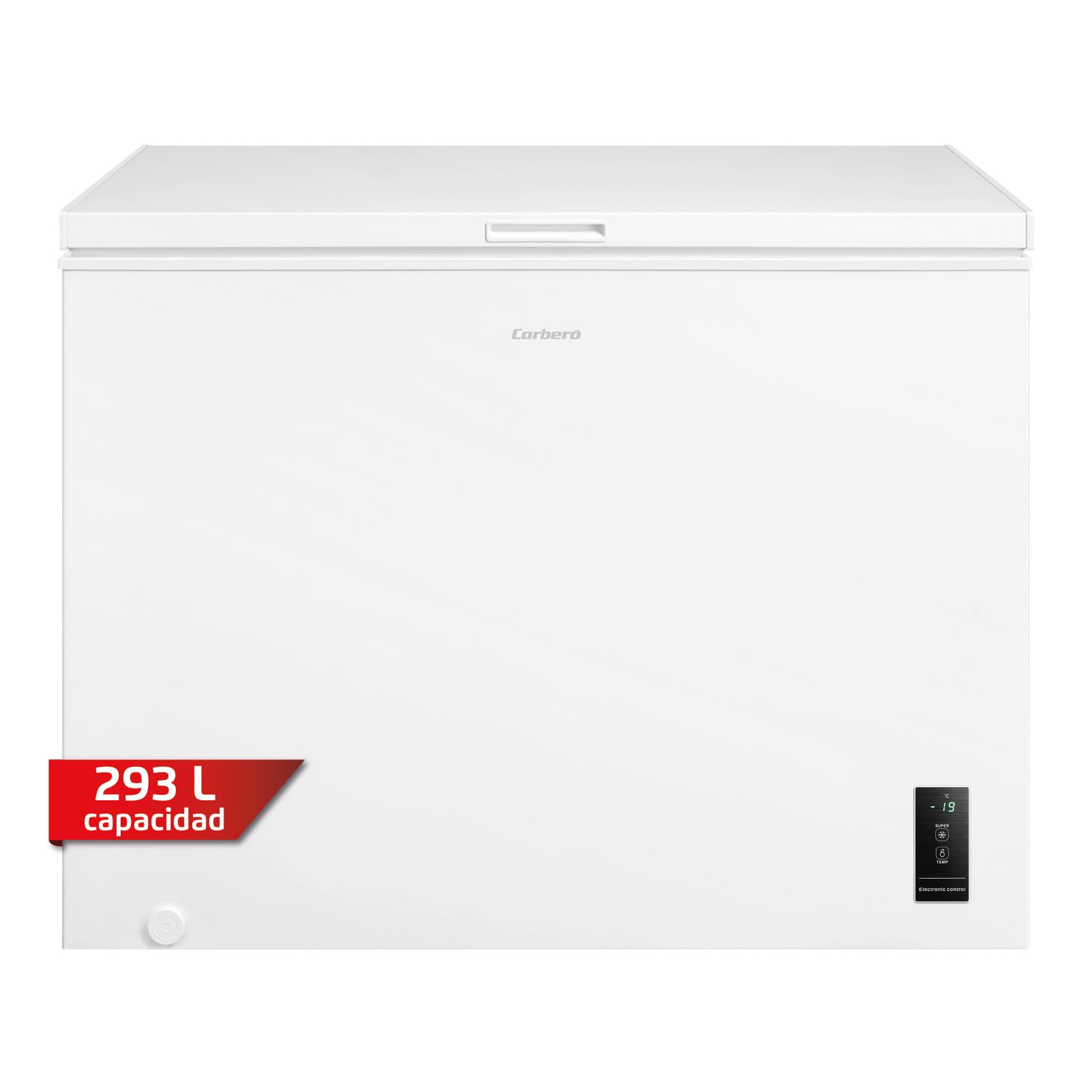 Corberó – Horizontal Freezer Chest | CCHM3006M | 293 L | 106.5 cm x 84.5 cm | 41 dB | Dual System | Super Freezing | Control with Display | 2 Baskets | White