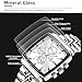 REWARD Quartz Mens Watch Classic Big Square Face Chronograph Waterproof Luminous Business Wrist Watch Man Silver-Tone