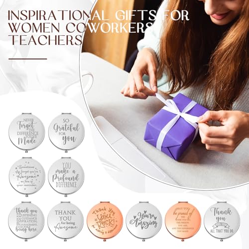 Miroir de poche grossissant lot de 10 pour retouche maquillage au bureau - 7