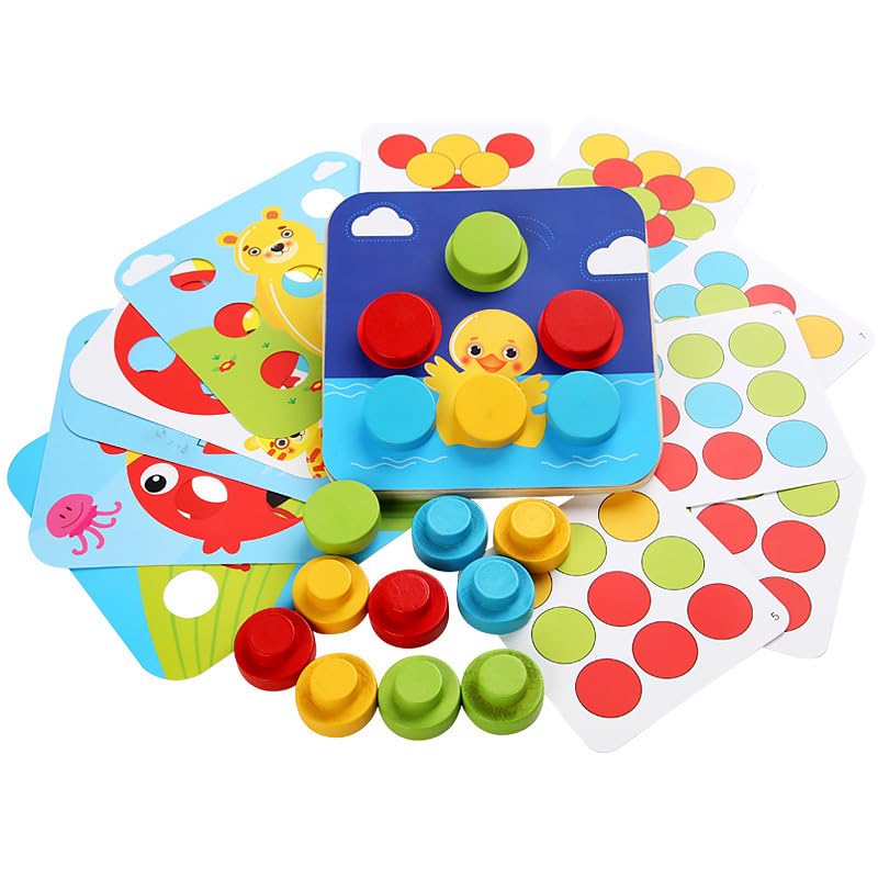 MontyMaestro - Big Peg Mosaic Toy Button Puzzle Game_Mushroom Nail Peg Puzzle Brain Activity Toy for Babies, Toddlers and Kids (B0CHP19NRD) Amazon Price History, Amazon Price Tracker