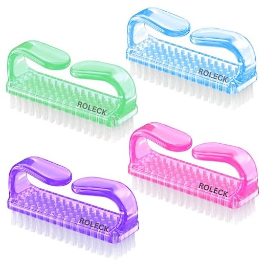 4 Pcs Nail Brush for daily Use - 4 Different Kinds of Fingernail brush with Plastic Handle Nail brush for cleaning Fingernails - Easy to use Nail Scrub brush - Nail Cleaner Nail brushes for Hands Feet