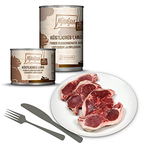 MjAMjAM - Premium Nassfutter für Katzen - Mixpaket V - Purer Fleischgenuss, 6er Pack (6 x 200 g), getreidefrei mit extra viel Fleisch