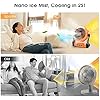 Ausic Portable Misting Fan, Outdoor Fans For Patios Water Mist 30000mah Rechargeable Battery Personal Cooling Fan Mister 8 Inch 250ml Water Tank Led Lante - View #2