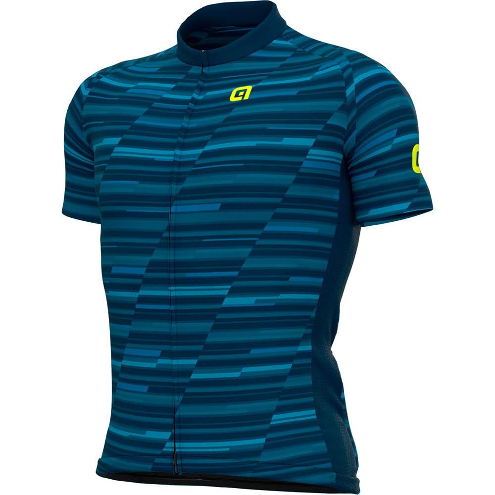 Alé Cycling Solid Step - Maglia a Maniche Corte da Uomo, Taglia M, Colore: Blu
