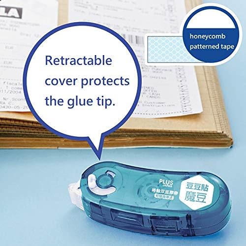 Miniatura 3 de Plus - Cinta adhesiva permanente de doble cara tipo frijol (0.236 in0.331 in x 32.8 ft)tipo huevo (0.236 in x 26.2 ft) - para manualidades, álbumes