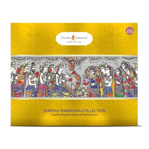 Image of Prabhu Shriram Ramayana Luxury Incense Sticks Gift Box | Natural Low-Smoke Temple Aroma Collection Pack of 10 Divine Scents Premium Long-Lasting Incense for Pooja Yoga & Home Ambience BY RAMALAYA