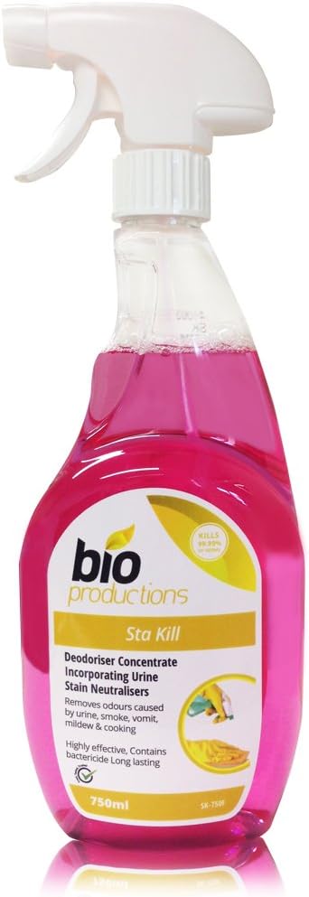 Bio Productions Sta-Kill Deodoriser Concentrate for the Removal of Odours such as Vomit, Urine and Pets - 750 milliliter