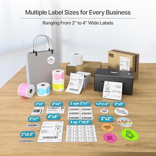 Image of SEZNIK LabelX Bluetooth Shipping Label Printer for Ecommerce | Thermal Printer, 4x6 Label,203 DPI | Wireless + USB | Free App+Software, Barcode | Android, iOS, Mac, Win | 1Yr Warranty | No SellerFlex