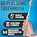 Pop Sonic Go Plus Travel Electric Toothbrush (Rose Gold) | 2 Speeds w/ 18000-24000 Vibrations Per Minute - The Ultimate Set | 8+ Colors to Choose from