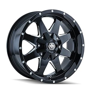 Mayhem Tank 8040 Wheel with Black Finish and Milled Spoke (20×9″/5×139.7mm)