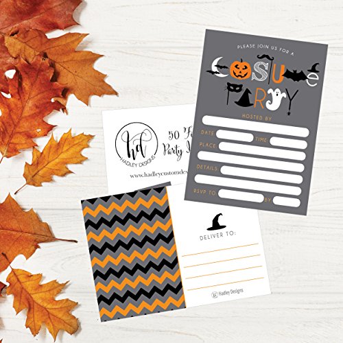 50 Halloween Costume Party Invitations, Kids Or Adults Birthday Halloween Party Invites, Monster Trunk Or Treat Or Trick Or Treat Party Invitation, Pumpkin Invite #TOP3