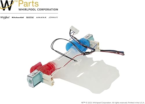 Miniatura 2 de Whirlpool WPW10683603 Válvula, blanco, rojo y azul