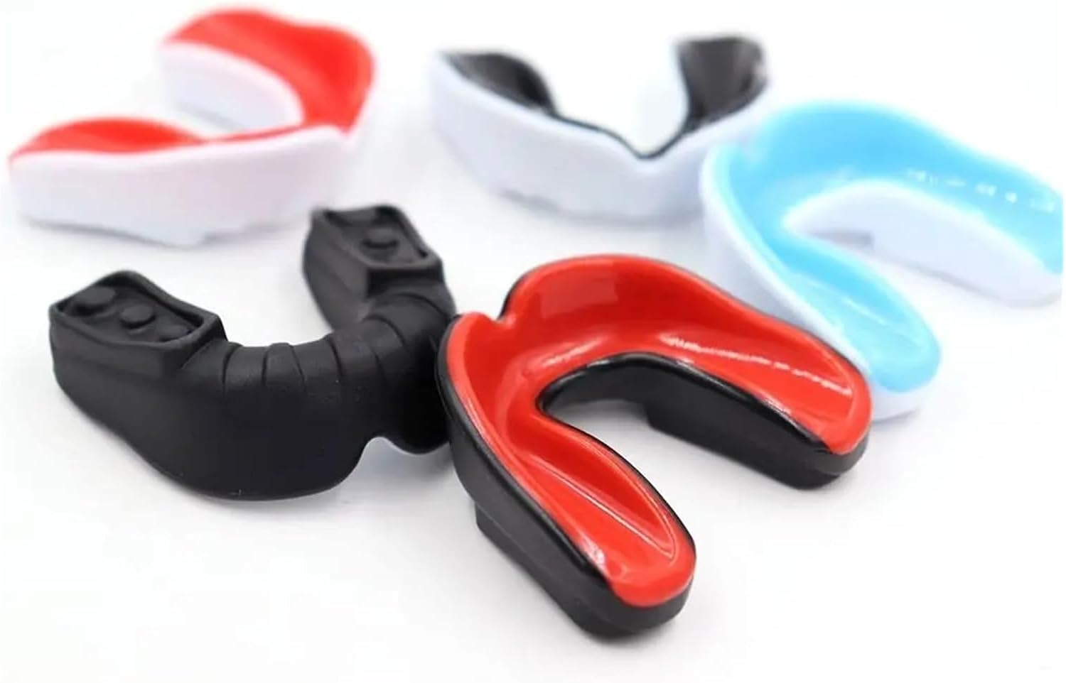 Shockproof Boxing Karate Tooth Brace with ABS Case Box Teeth Sports Mouth Guard Adults Mouthguard Comfort Fit(02)