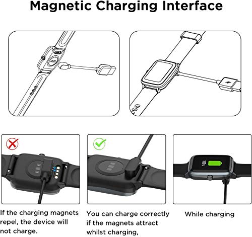 Nicempty VeryFit Smart Watch Charger Replacement Charging Cable Cord Magnetic for Smartwatch IDW13,IDW15,IDW19 by Nicempty - Image 5
