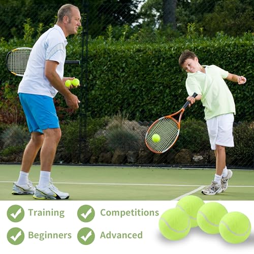 BUCOMTU Tennisbälle 12 Stück Tennisbäll Kinder Tennis Balls Sports Training Tennis Tennisball Hund Geeignet für Tennisunterricht, Schulen, Anfänger und Hundespaziergänge