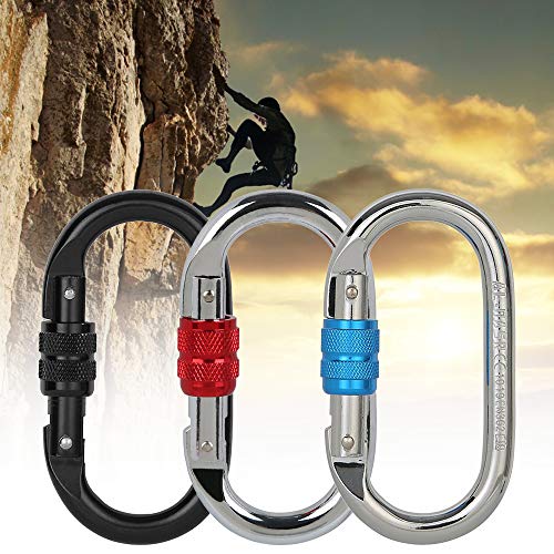 Mosquetão, Andoer Carabiner de escalada profissional 25KN Carabiner Portão de travamento Carabiner F