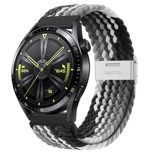 Bracelet tressé élastique 20mm 22mm pour le sport et quotidien compatible Samsung Galaxy Watch