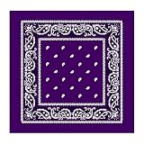 WedDecor Purple Cotton Bandana Head Scarf 55cm, Pack of 1