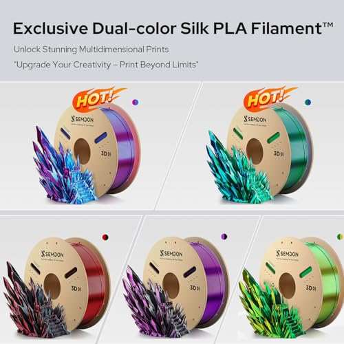 Image of PLA Filament 1.75mm, Metallic Yellow-Green Gradient PLA, Dual-Color Christmas Filament ±0.02mm Accuracy, 3D Printer Filament for Christmas Decor,Cosplay,DIY,1KG(2.2lbs) Spool