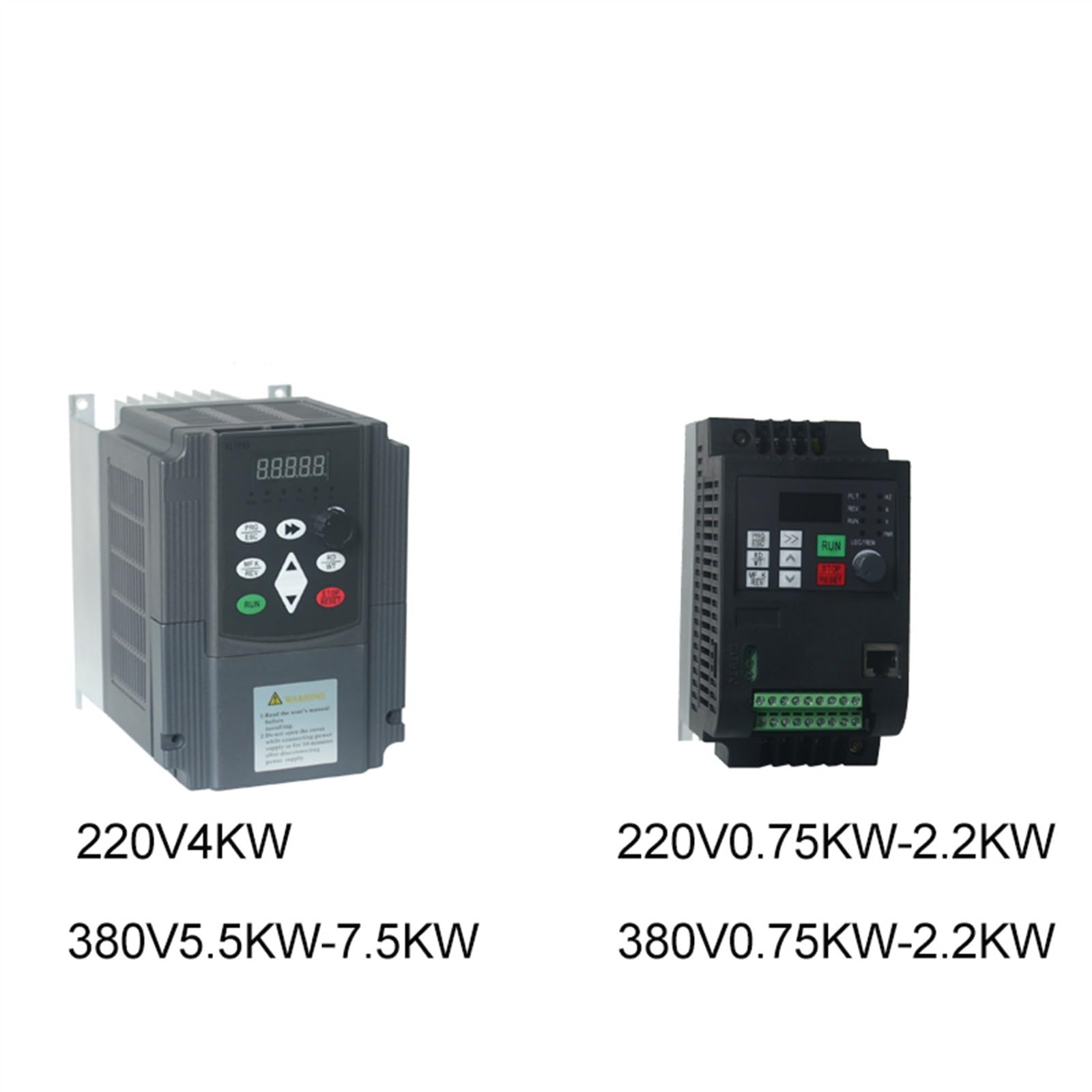 VFD Frequenzumrichter, VFD AT2 4 kW/5,5 kW/7,5 kW einphasiger 220-Eingangs- und einphasiger Frequenzumrichter for einphasige Motoren(0.75KW(1HP))