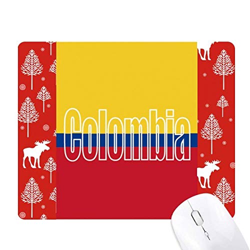 Souris drapeau colombien motif Noël et bois le cadeau idéal