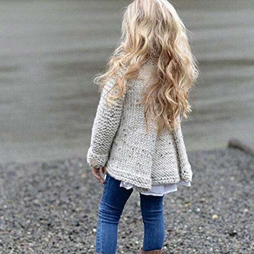 Sweaters for Girls, 2-8Years Toddler Kids Open Front Button Down Knit Clothes Knitted Sweater Cardigan Coat Tops3