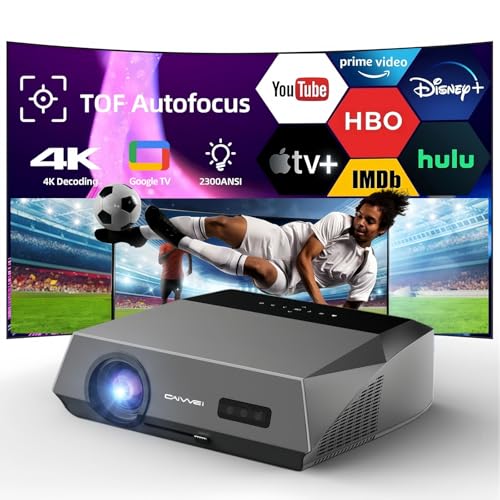 Smart LED 4K Projector Daylight HDR WiFi 6 Bluetooth DB Audio, 2300ANSI Daytime Movie Gaming...