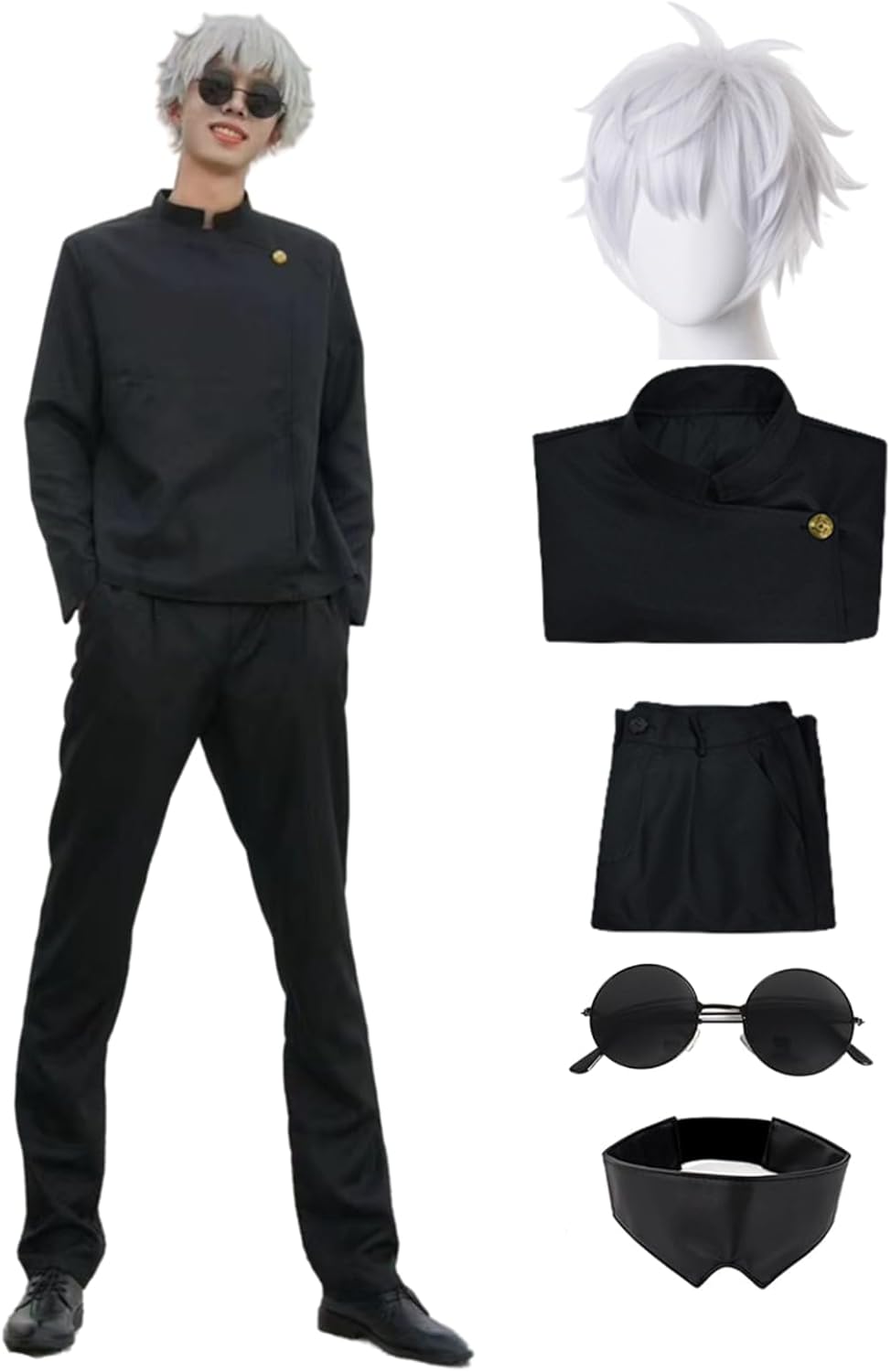 Anime Cosplay Costume Geto Suguru Cosplay Outfit Uniform Halloween Anime Costume with Wig