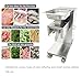 INTBUYING 4mm Meat Cutter All Stainless Steel Commercial Electric Slicer Shredded Diced for Steak Beef Pork Meat 5.7×3inch Feed Inlet TJ-130L-B 110V