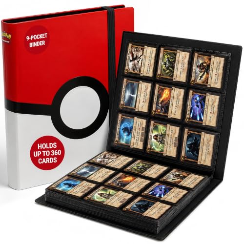 Ultra Pro Pokemon Card Binder 9 Pocket Full-View with Poke Ball Design…