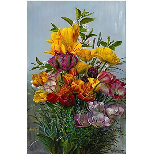 Peinture Diamant 5D Fleurs : Strass haute brillance pour une décoration murale grand format