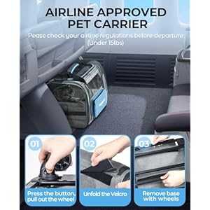 BurgeonNest-Cat-Carrier-with-Wheels-Airline-Approved-Pet-Carrier-for-Cats-Dogs-15-lbs-with-Telescopic-Handle-Small-Dog-Carrier-with-Wheels-Removable-Soft-Rolling-Cat-Carrier-with-Large-Pocket - Cucciolini Doodles BurgeonNest-Cat-Carrier-with-Wheels-Airline-Approved-Pet-Carrier-for-Cats-Dogs-15-lbs-with-Telescopic-Handle-Small-Dog-Carrier-with-Wheels-Removable-Soft-Rolling-Cat-Carrier-with-Large-Pocket