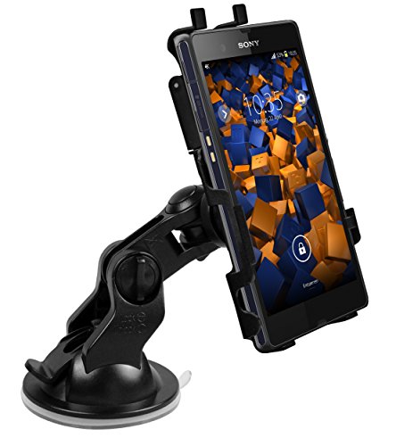 Mumbi Kit Support Fixation Pare-Brise Voiture Sony Xperia Z - Support Ventouse Portrait/Paysage 90°