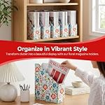 20 Pack Foldable Cardboard Magazine Holder, Vertical File Bin - Image 6