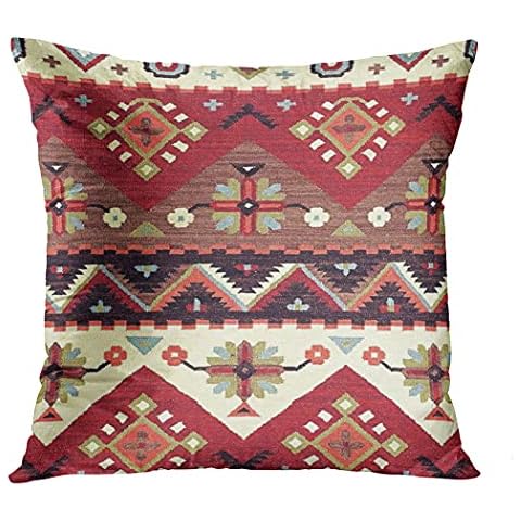 Gygarden Cultural Tribal Indian Color Hue Brown Unique Hidden Zipper Home Decorative Square Throw Pillow Cover Cushion Case 20x20 Inch Design Printed Pillowcase Cover