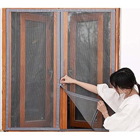 Mosquitera para ventana de balcón para gatos con cremallera lavable Cover