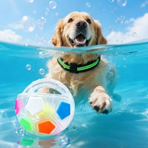 XUDUOO The Mellow Dog Calming Ball, Hundespielzeug Unzerstörbar, Antistressball Hund, Hundeball mit Quietscher, Lustige Erziehungshilfen für Hunde, Interaktiver Bissfest -Training, Indoor & Outdoor