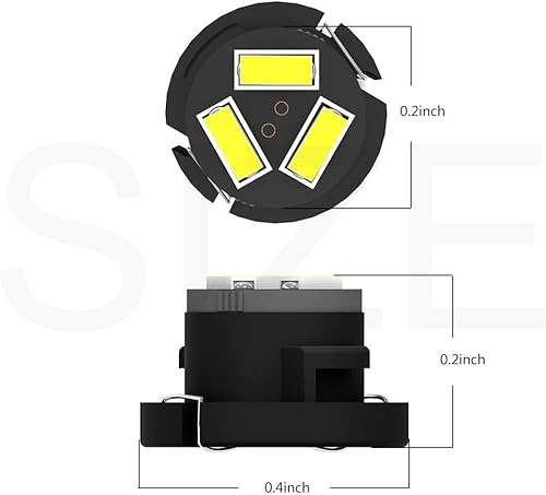 Miniatura 4 de Kit de bombillas LED SMD de control de calentador climático de CA para Dodge Ram 1500 2500 3500 2003-2008 T5T4.7 Neo Wedge HVAC luces blancas