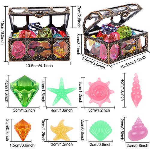 G.c Dive Gem Pool Toys Treasure Chest Colorful Sinking Gem Pirate Diving Toys Set Summer Underwater Swimming Toy Set Games For Kids (Random Color) #TOP1