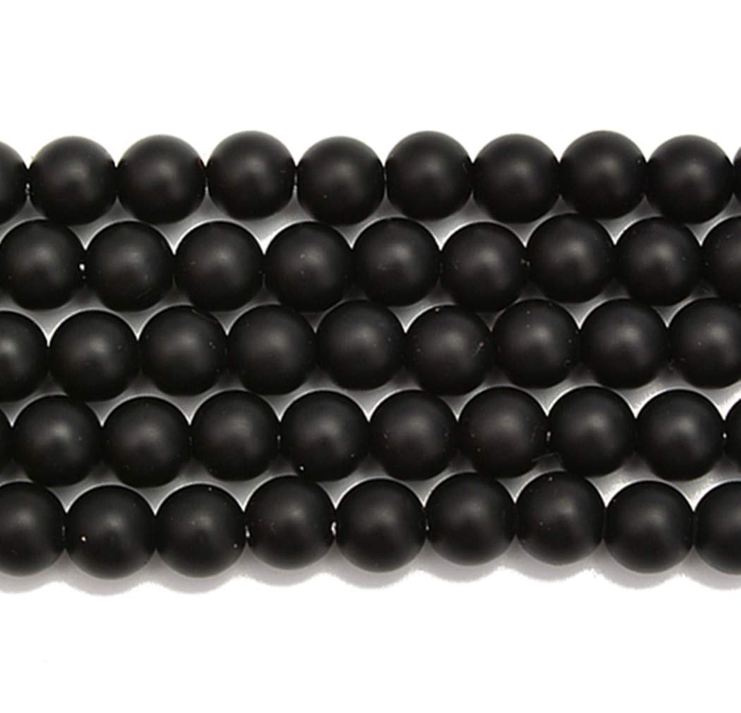 Koraliki z mosiężnym rdzeniem, Czarne onyksowe okrągłe luźne koraliki 2,0 mm, duży otwór 6/8/10 mm, matowe/gładkie, 100 szt.(10mm)