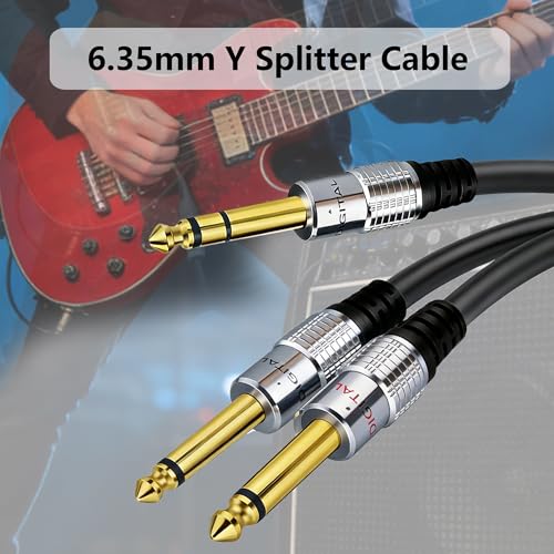 Cable divisor de audio 6.35mm Y splitter 0.5m miniatura 4