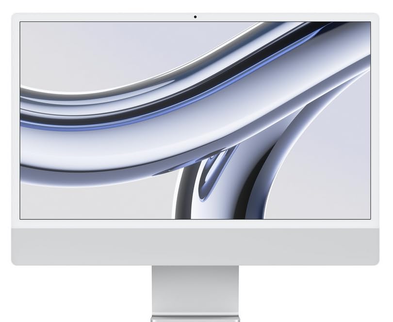 2023 Apple iMac con Apple M3 Chip con 8 CPU y 10 GPU (24-pulgadas, 8GB RAM, 512GB SSD de Almacenamiento, 4 Puertos) Plateado (Reacondicionado)