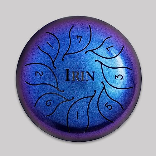 Eringogo 1Set Steel Tongue Drum 5.5Inch Drum Hand Drum Percussion Instrument Portable For Kids With Drumsticks Storage Bag Blue #TOP3